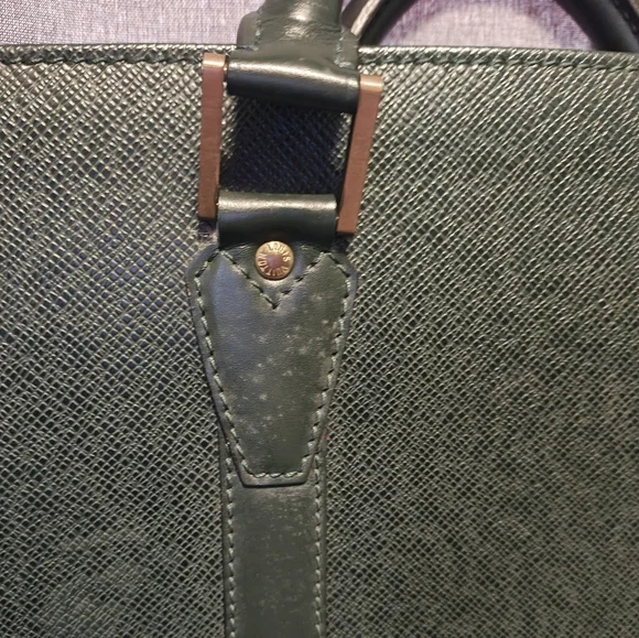 Louis Vuitton Green Taiga Leather Briefcase